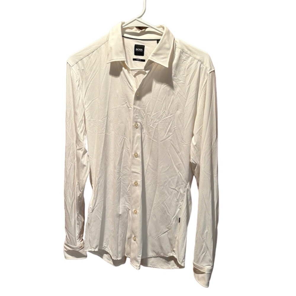 Boss Hugo Boss Robbie Sharp Fit Men's Button Down Shirt in White Small